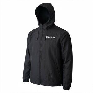 Quikflip Bilstein Mens Jacket 2XL Full Zip Black Windbreaker Hooded Rain Hiking